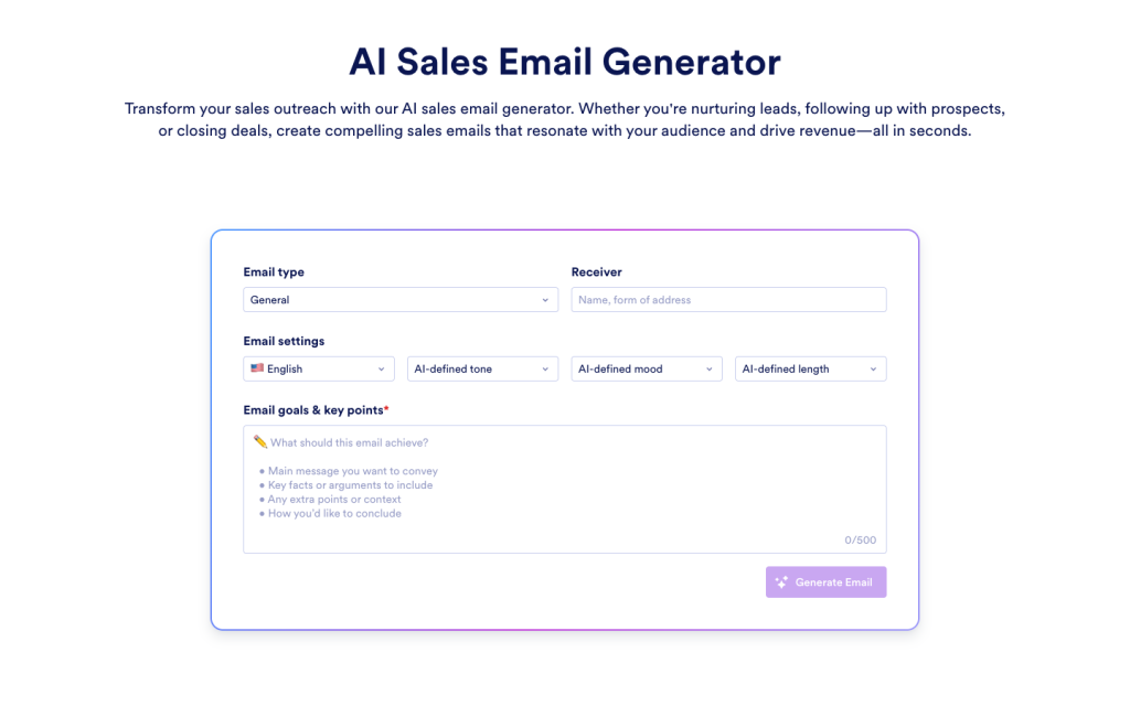 AI Sales Email Generator