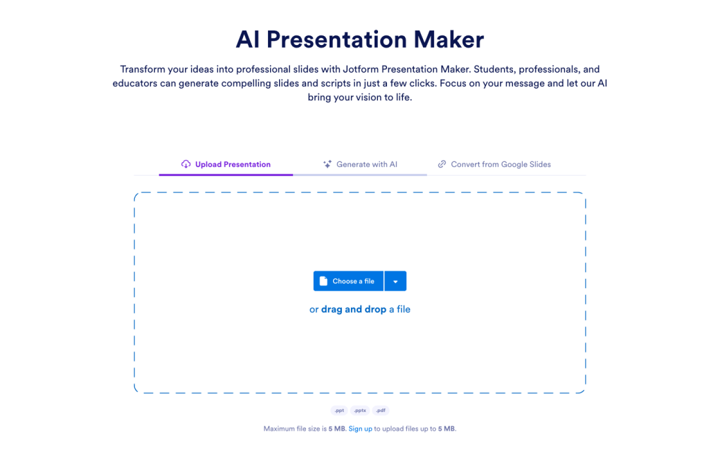 AI Presentation Maker
