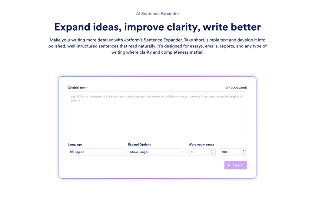 AI Sentence Expander