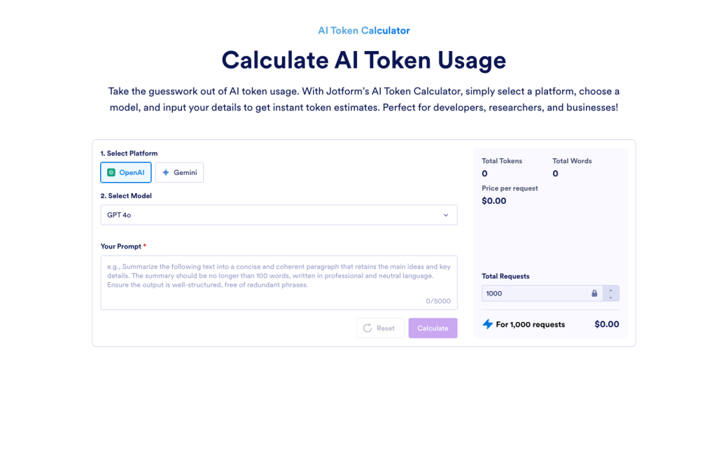 AI Token Calculator