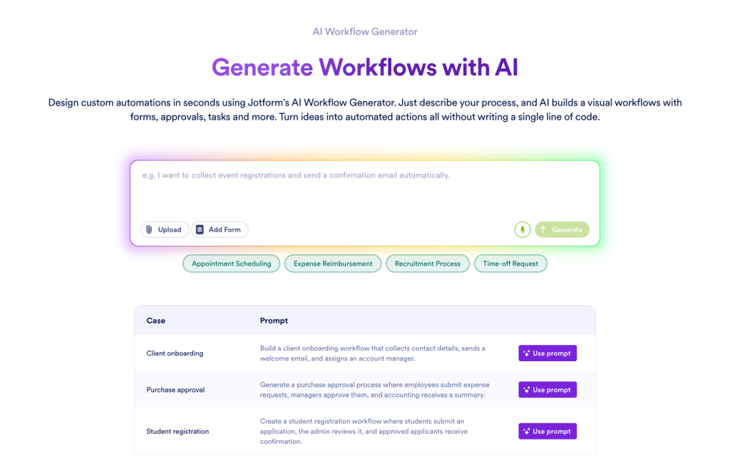 AI Workflow Generator