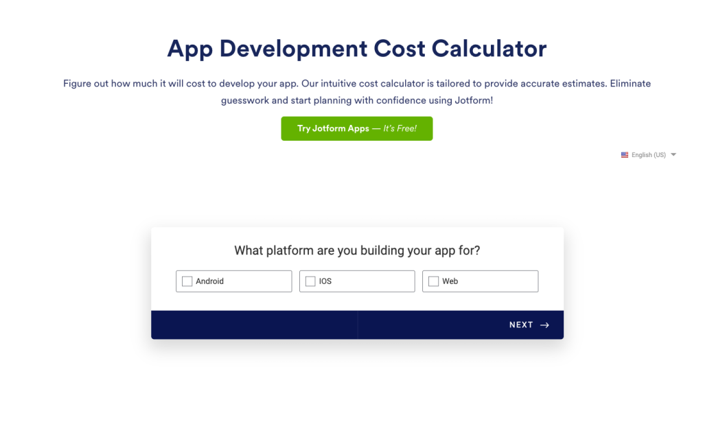 App Development Cost Calculator