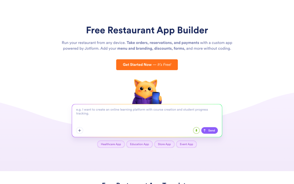Restaurant App Builder