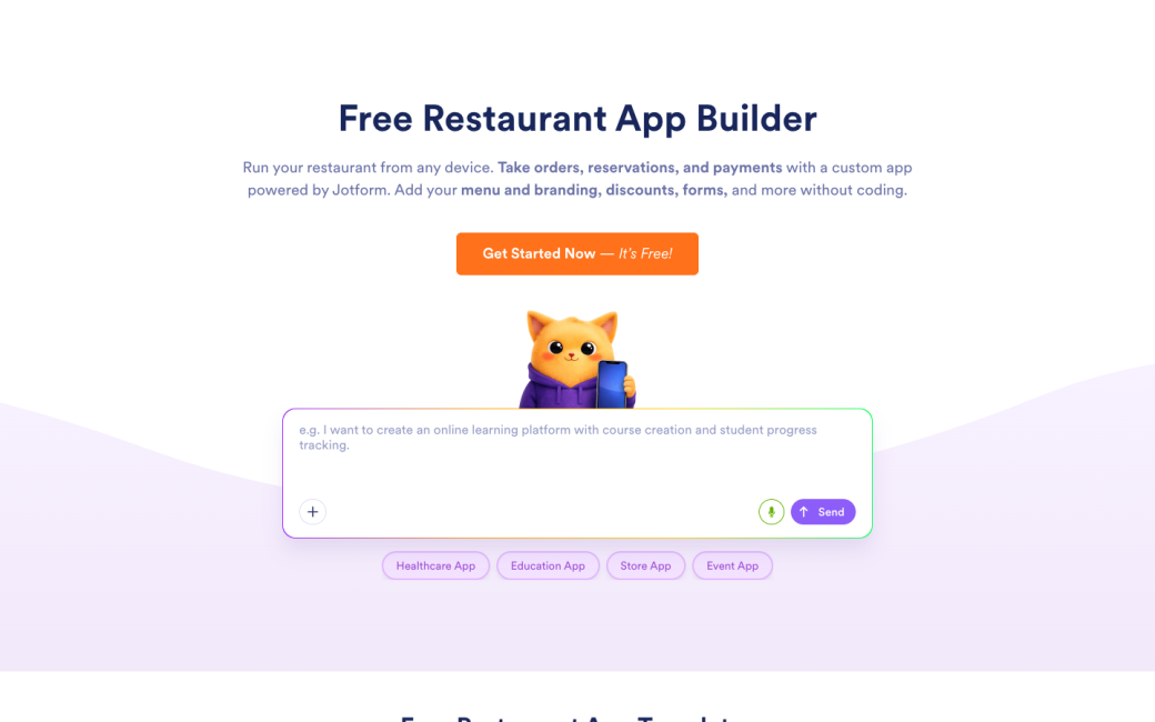 Restaurant App Builder
