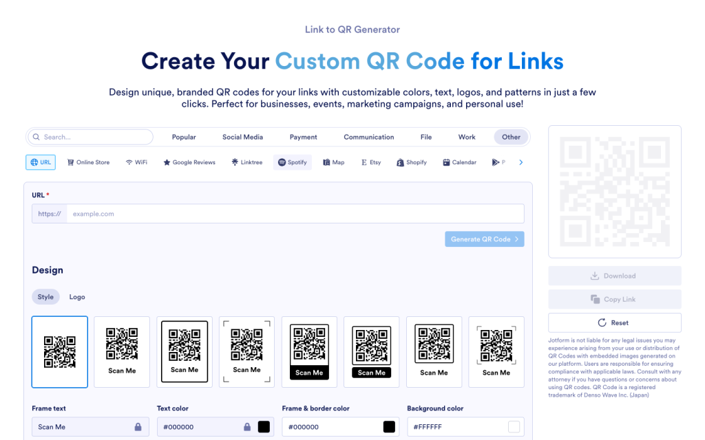 Link to QR Code