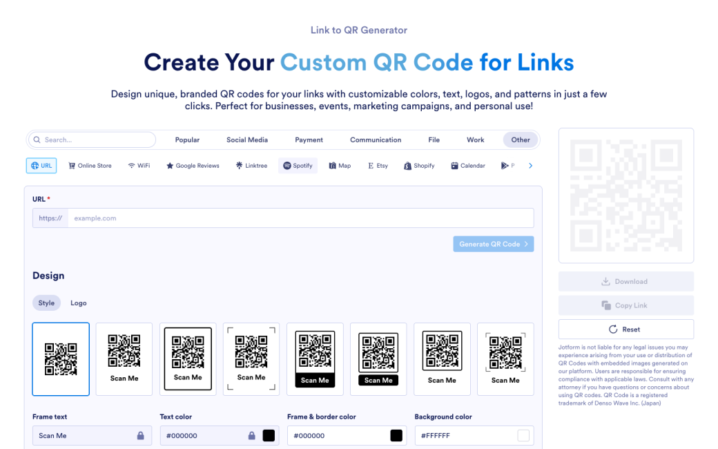 Link to QR Code