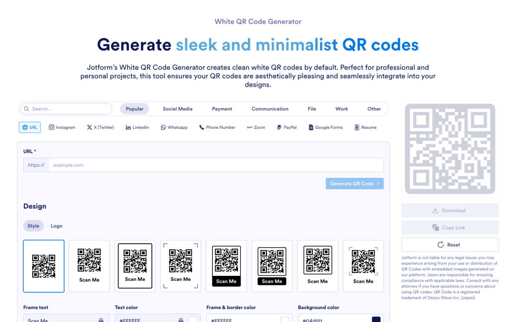 White QR Code