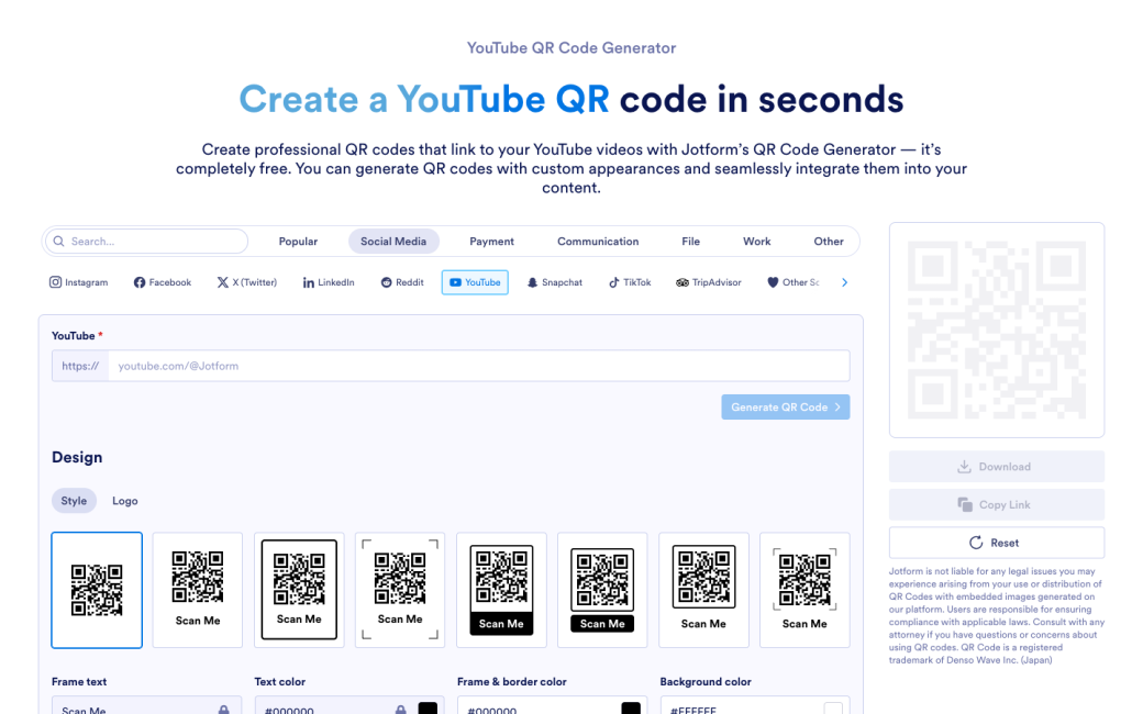 YouTube QR Code