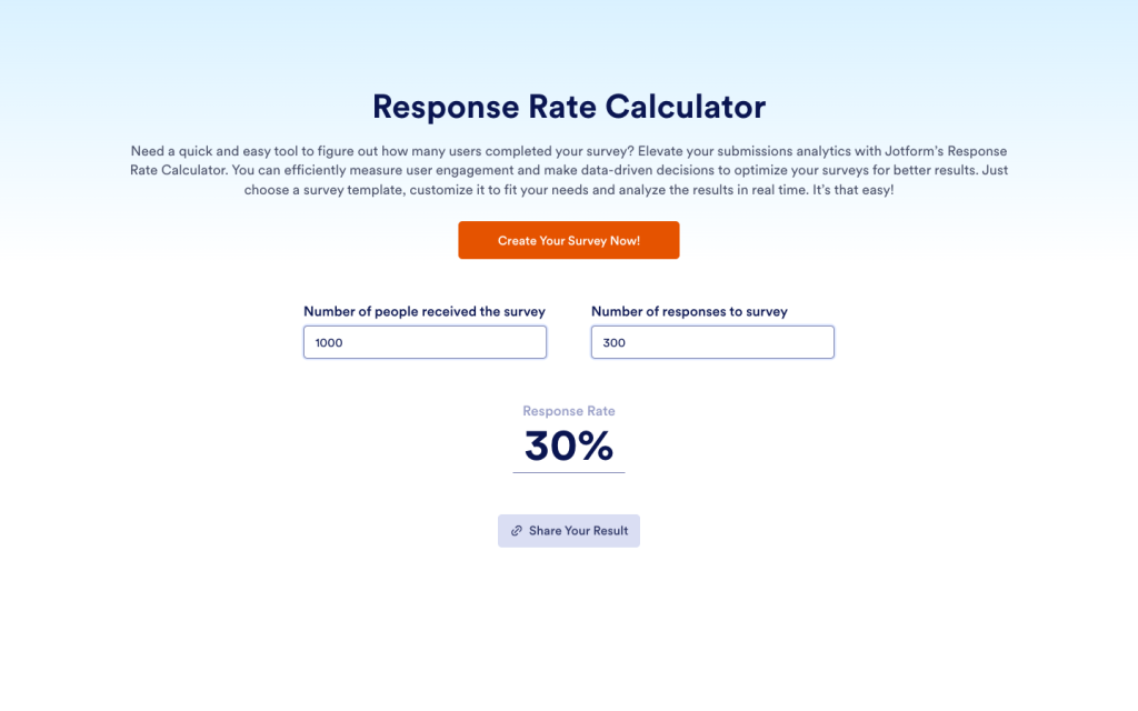 Response Rate Calculator