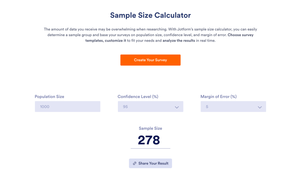 Sample Size Calculator