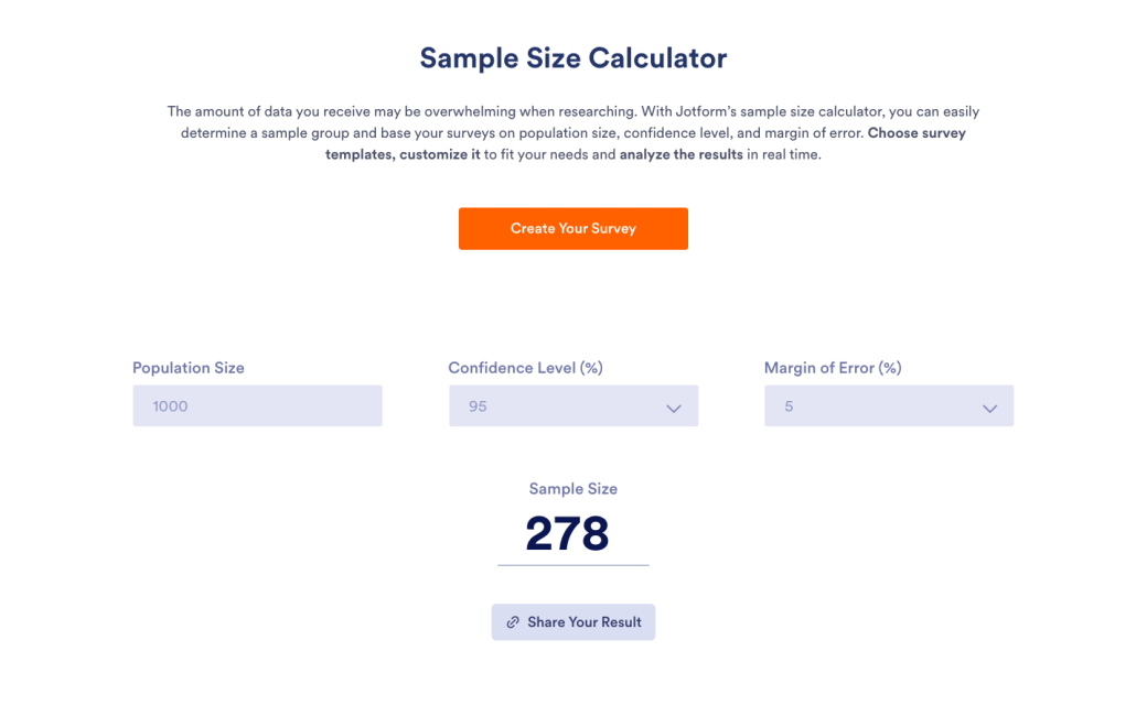 Sample Size Calculator