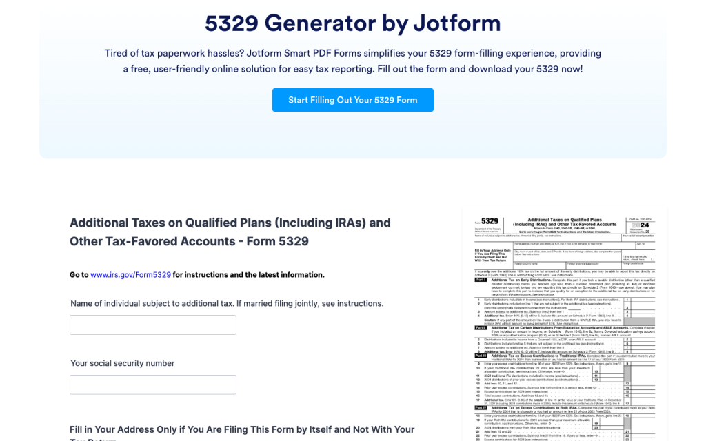5329 Form Generator