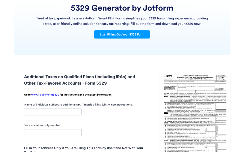 5329 Form Generator