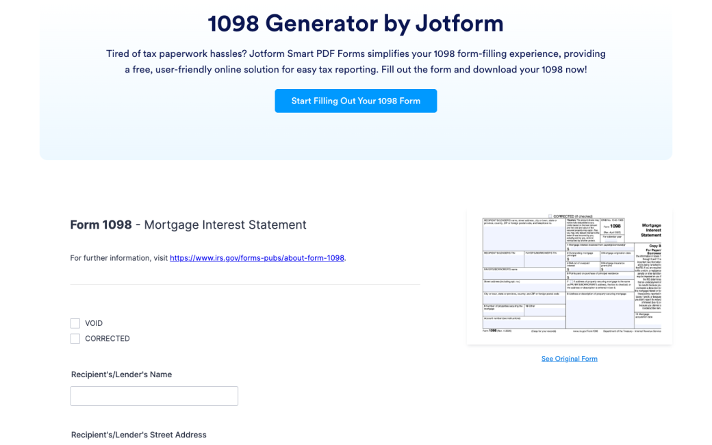 1098 Form Generator