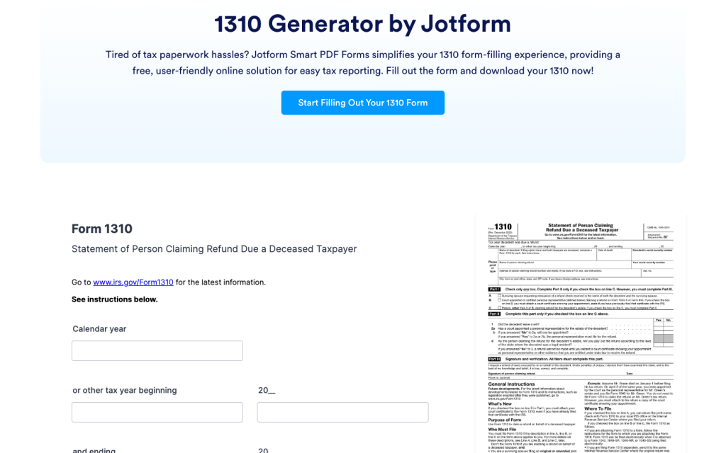 1310 Form Generator