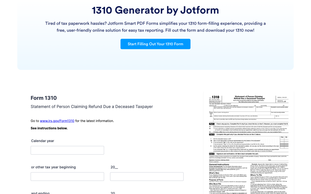1310 Form Generator