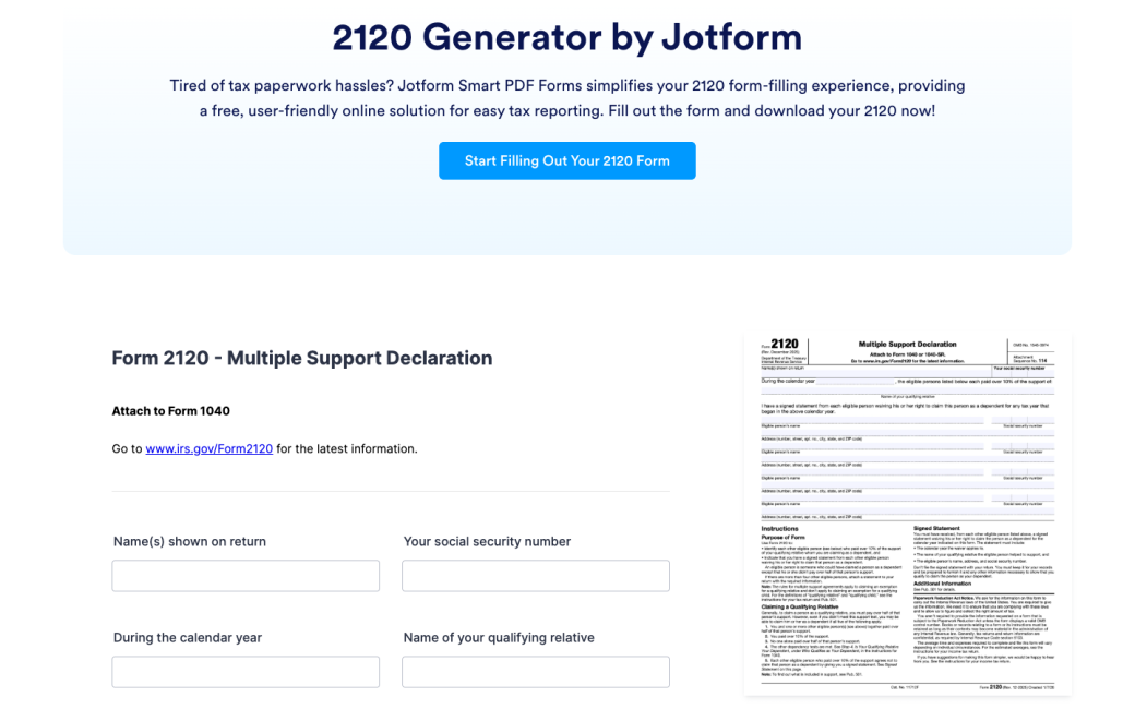 2120 Form Generator