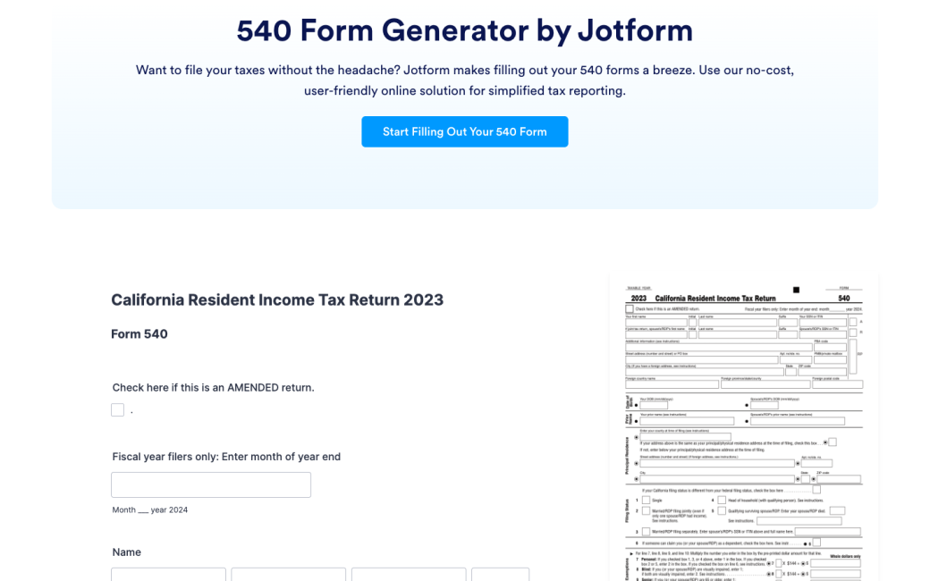 540 Form Generator
