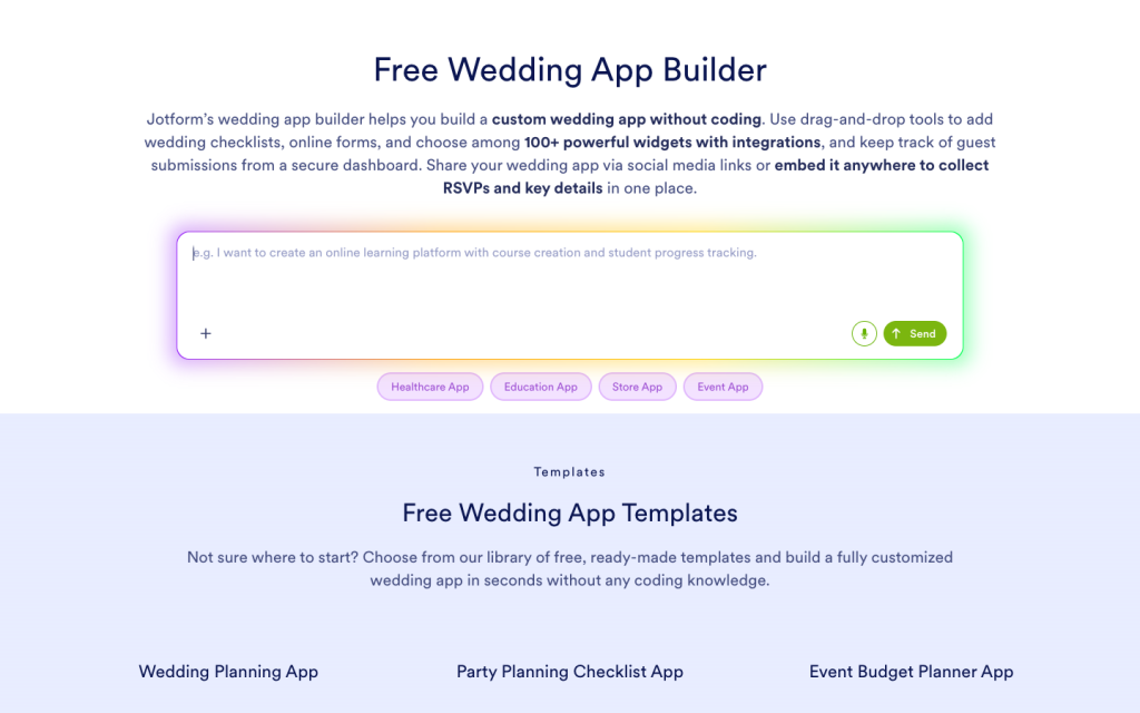 Wedding App Builder