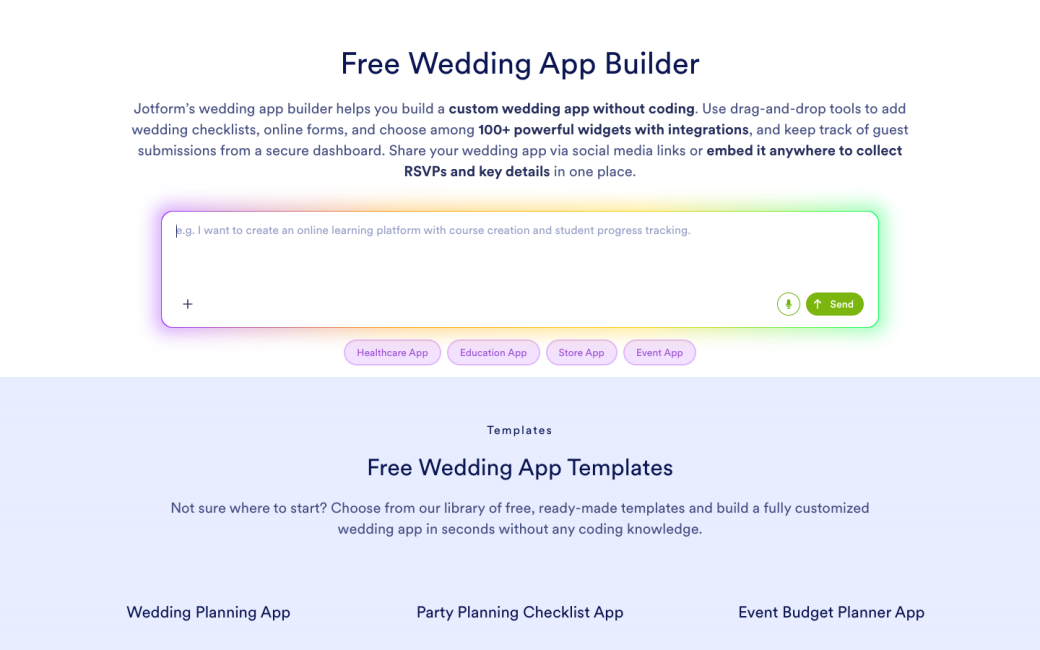 Wedding App Builder