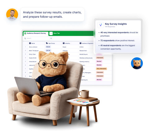 Jotform AI Data Assistant analyzing data in Jotform Tables