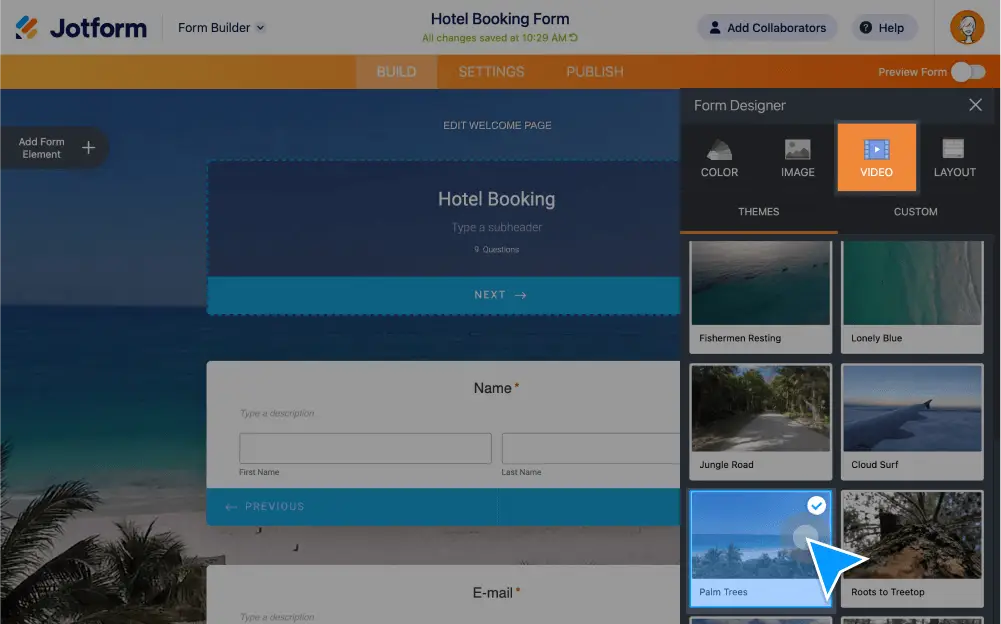 Video Form Background