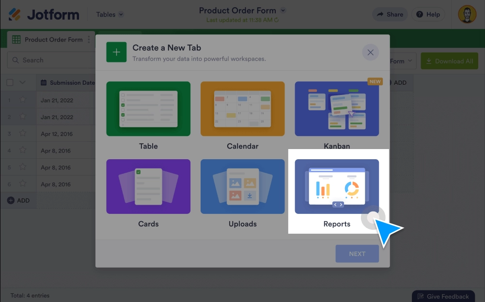 Visual Report Builder