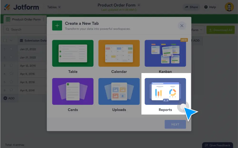 Visual Report Builder