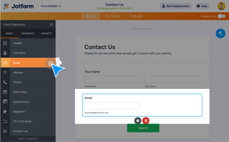 Drag and Drop Form Builder