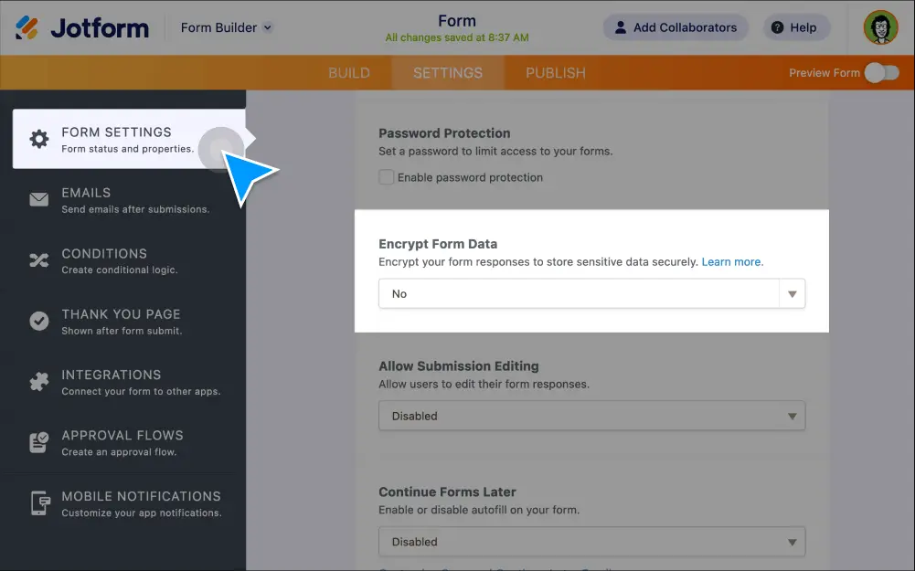Encrypted Forms
