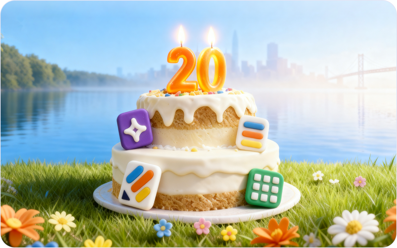 Jotform 20th Anniversary Cake Visual