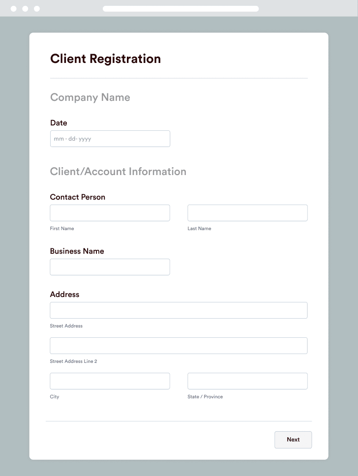 Client Registration