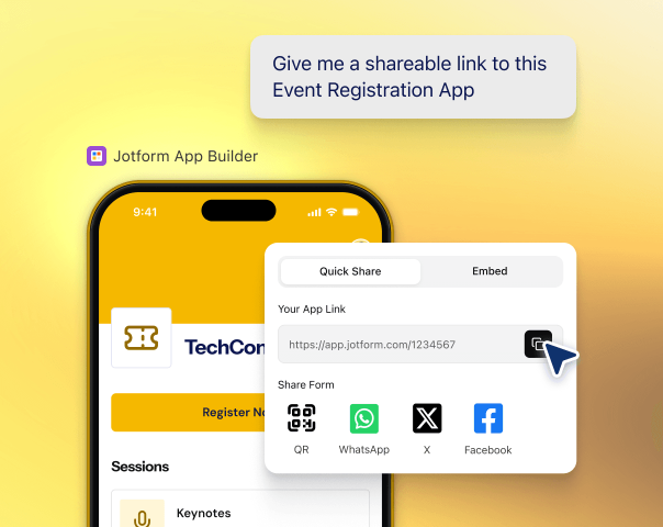 Publish and share an app