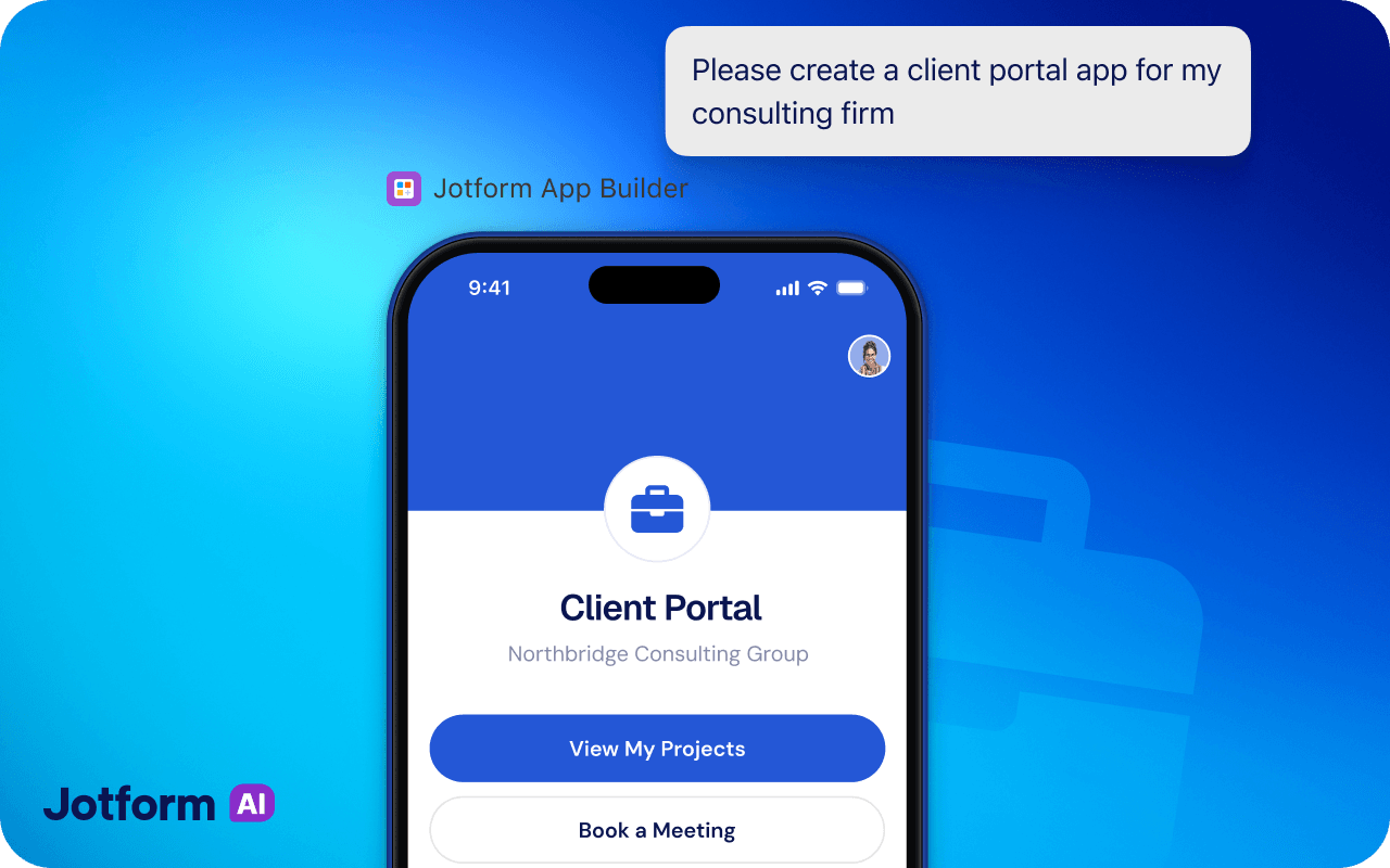 Client portal app created from a ChatGPT prompt