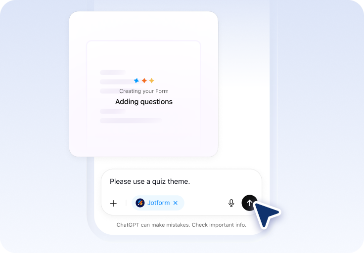 Create and refine your form in chat