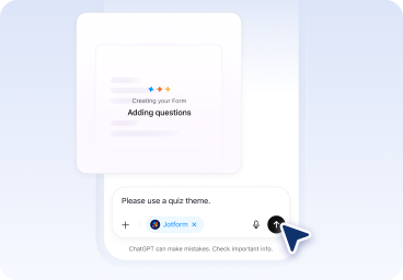 Create and refine your form in chat