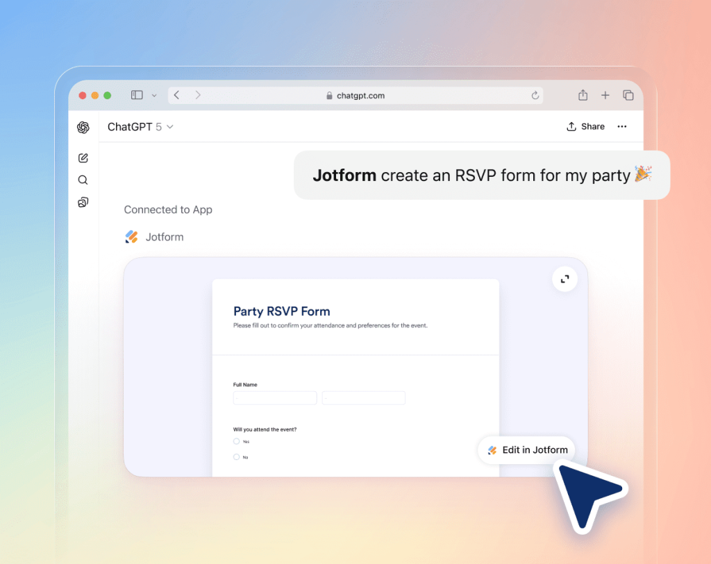 Create forms with AI