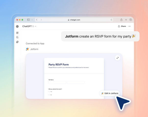 Create forms with AI
