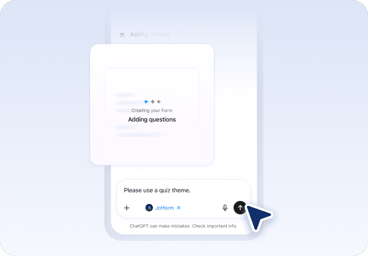 Create and refine your form in chat