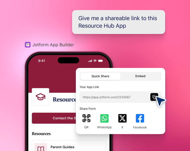 Publish and share an app