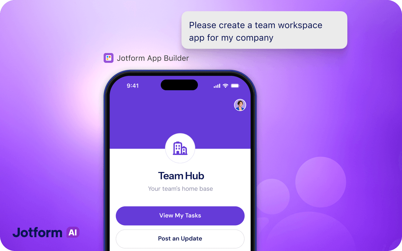 Team Hub app created from a Claude prompt