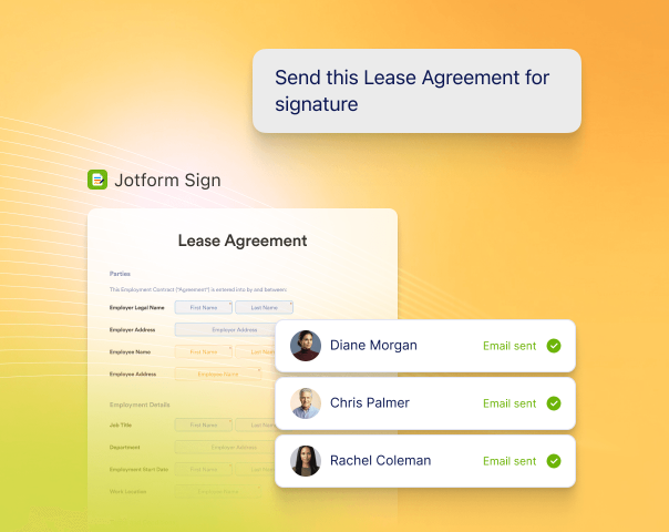 Send documents for signature