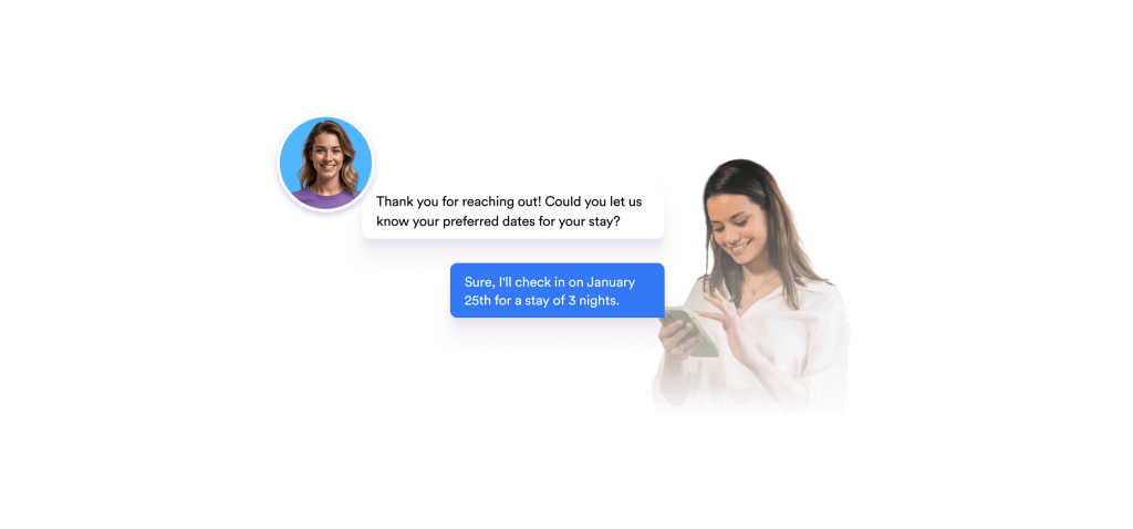 An AI Agent talking with a customer about travel appointment