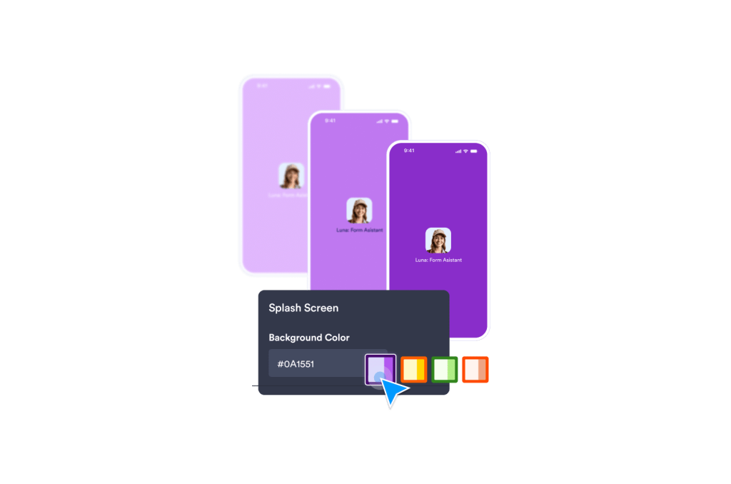 Splash screen customization screen