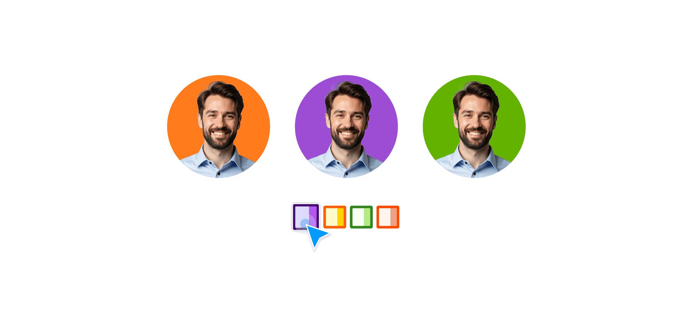 Agent with 3 different background color options