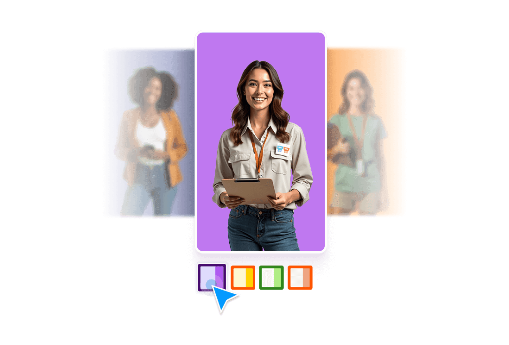 Agent customization screen and color palettes