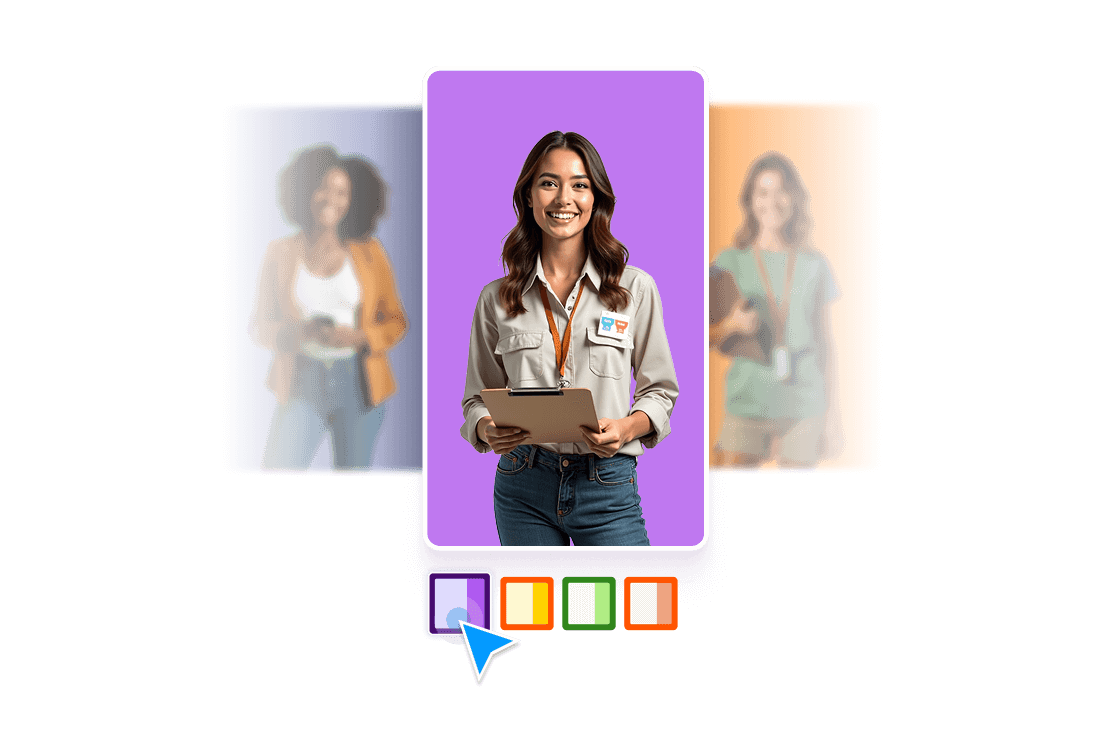 Agent customization screen and color palettes