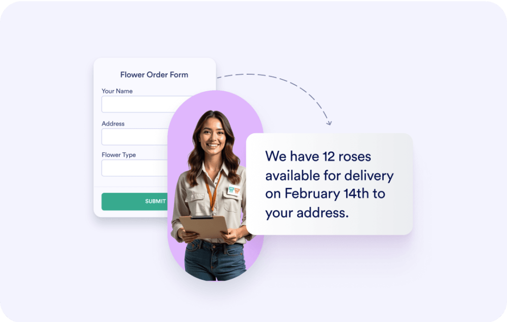 An AI Agent responds customer for stock availability
