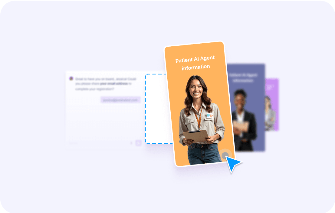 Three different AI Agents that shown as selectable