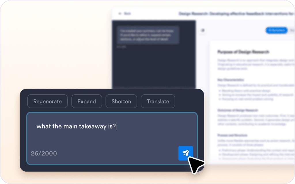 Ask questions about what was said